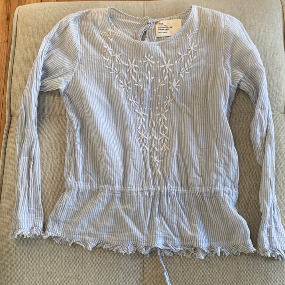Leon & Harper Seersucker top